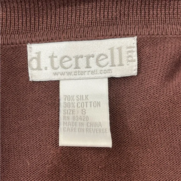 D. Terrell Silk Blend Twinset Geometric Retro Cardigan & Sleeveless Blouse Small - Picture 13 of 16